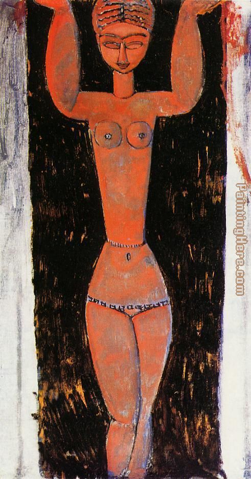 Caryatid 3 painting - Amedeo Modigliani Caryatid 3 art painting